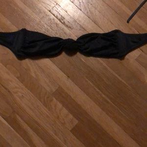 Bandeau dark gray bikini top